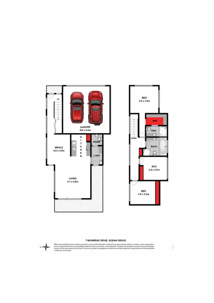 Floorplan of Homely house listing, 7 Mowbray Drive, Ocean Grove VIC 3226