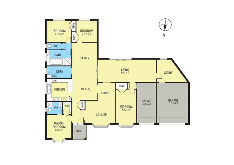 Floorplan of Homely house listing, 30 Amesbury Avenue, Craigieburn VIC 3064