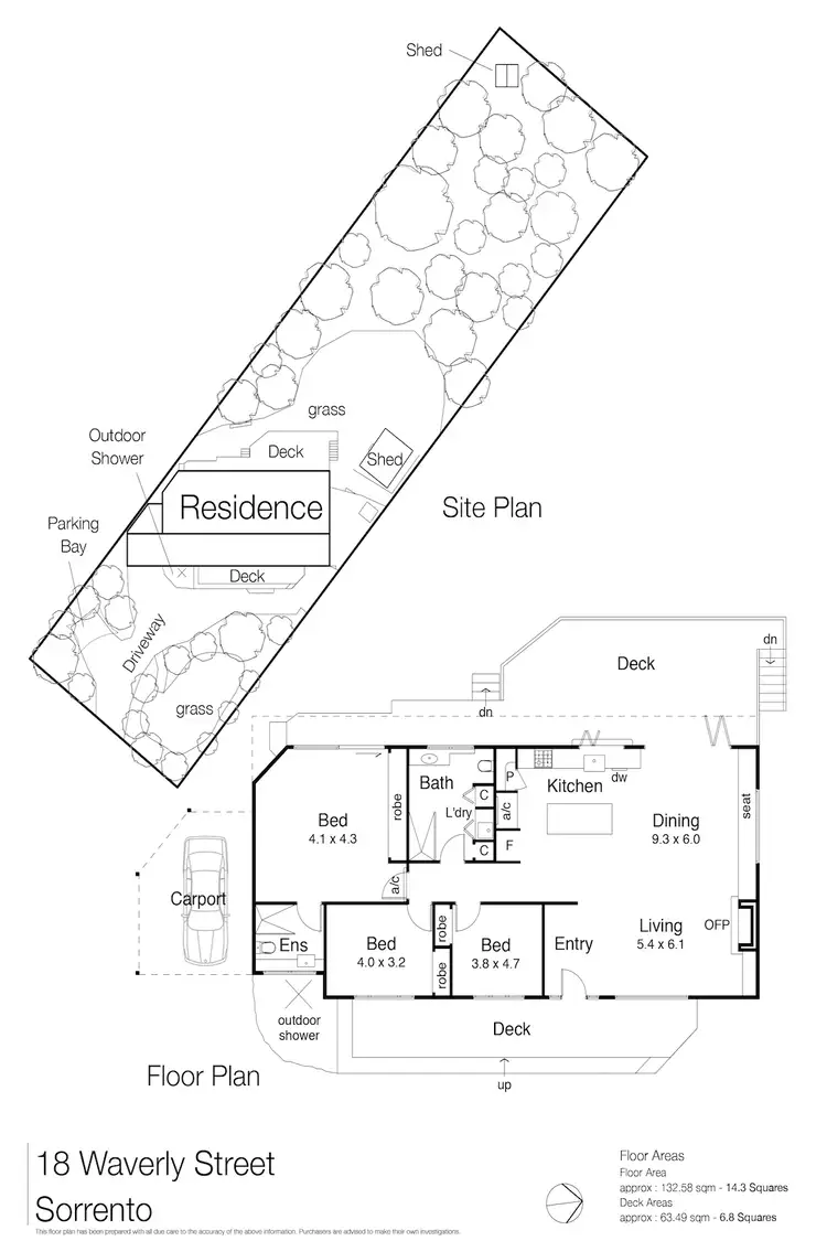 Floorplan of Homely house listing, 18 Waverly Street, Sorrento VIC 3943