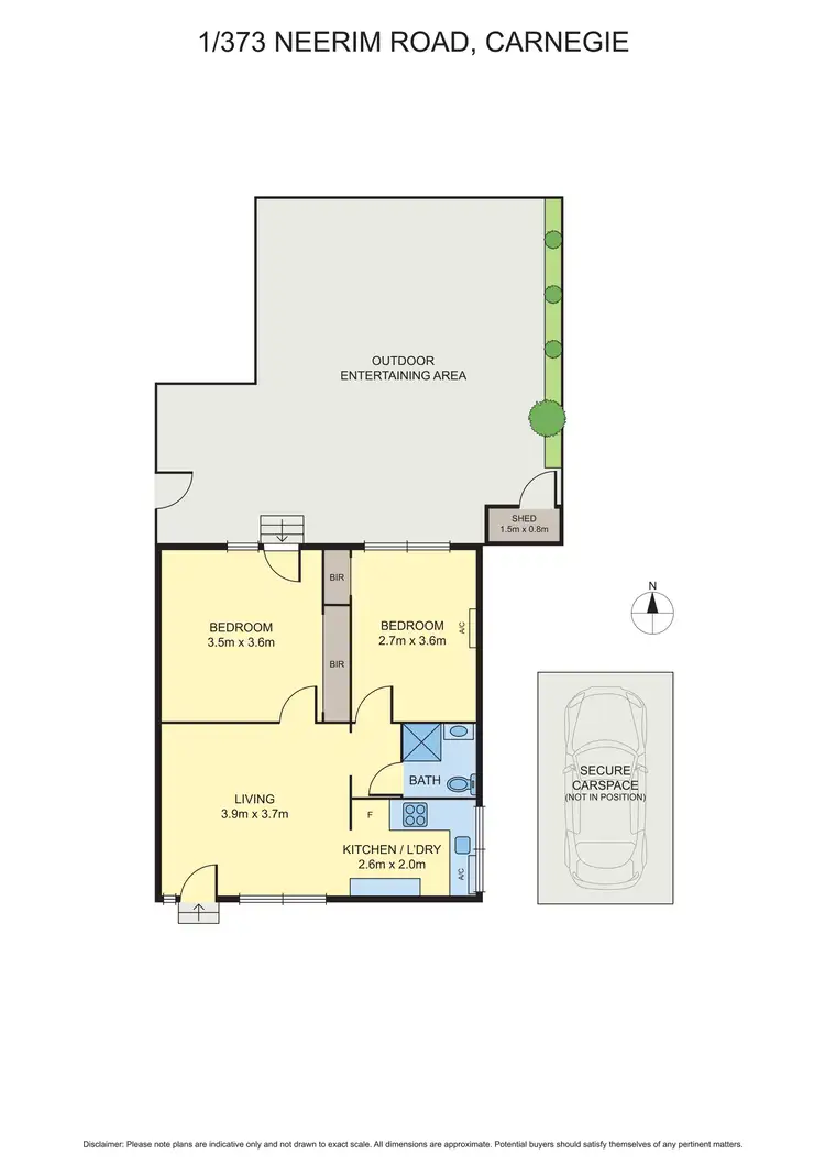 Floorplan of Homely apartment listing, 1/373 Neerim Road, Carnegie VIC 3163