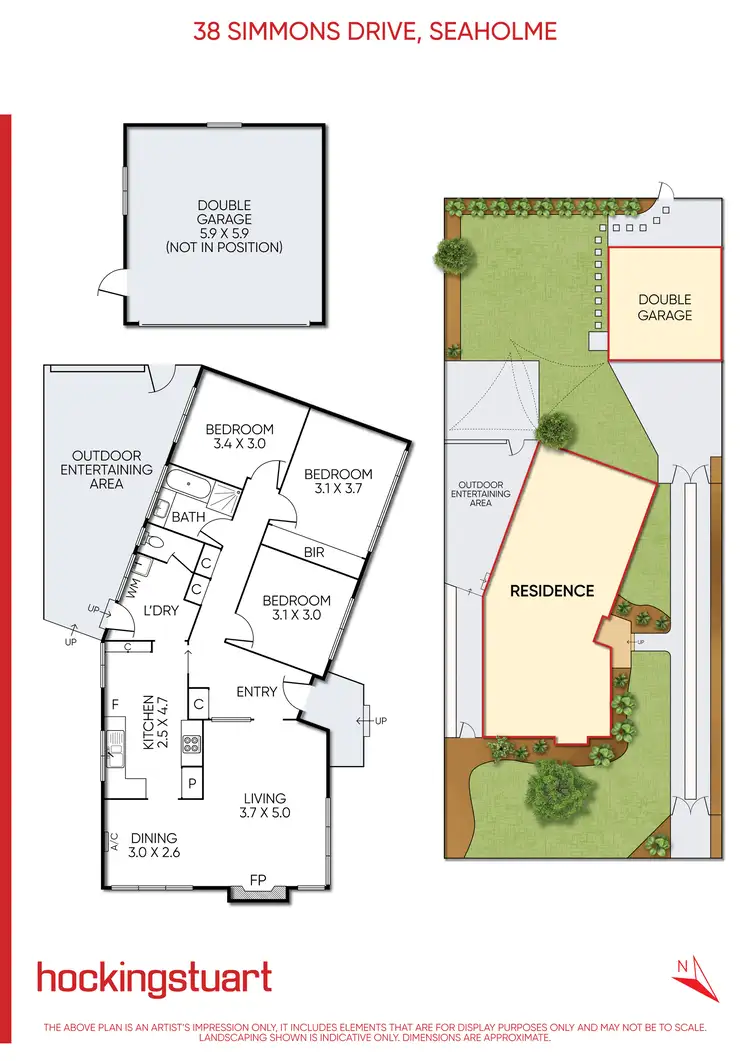 Floorplan of Homely house listing, 38 Simmons Drive, Seaholme VIC 3018