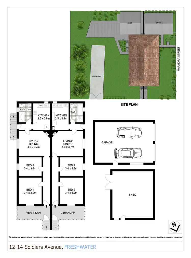 Floorplan of Homely house listing, 12-14 Soldiers Avenue, Freshwater NSW 2096
