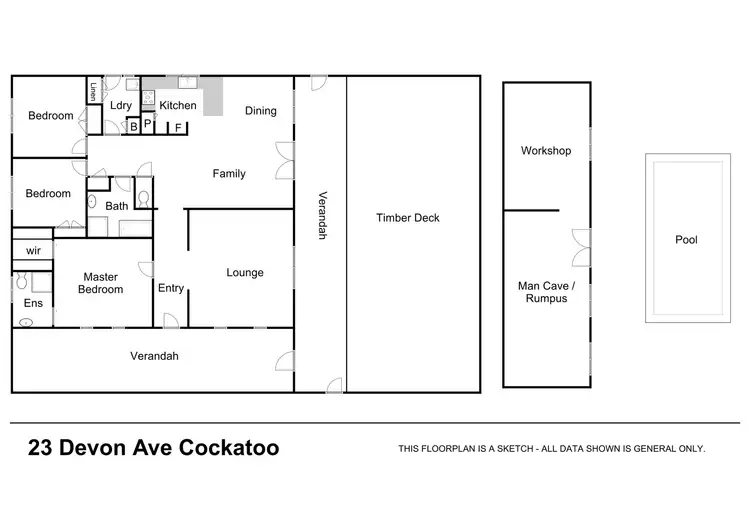 Floorplan of Homely house listing, 23 Devon Avenue, Cockatoo VIC 3781