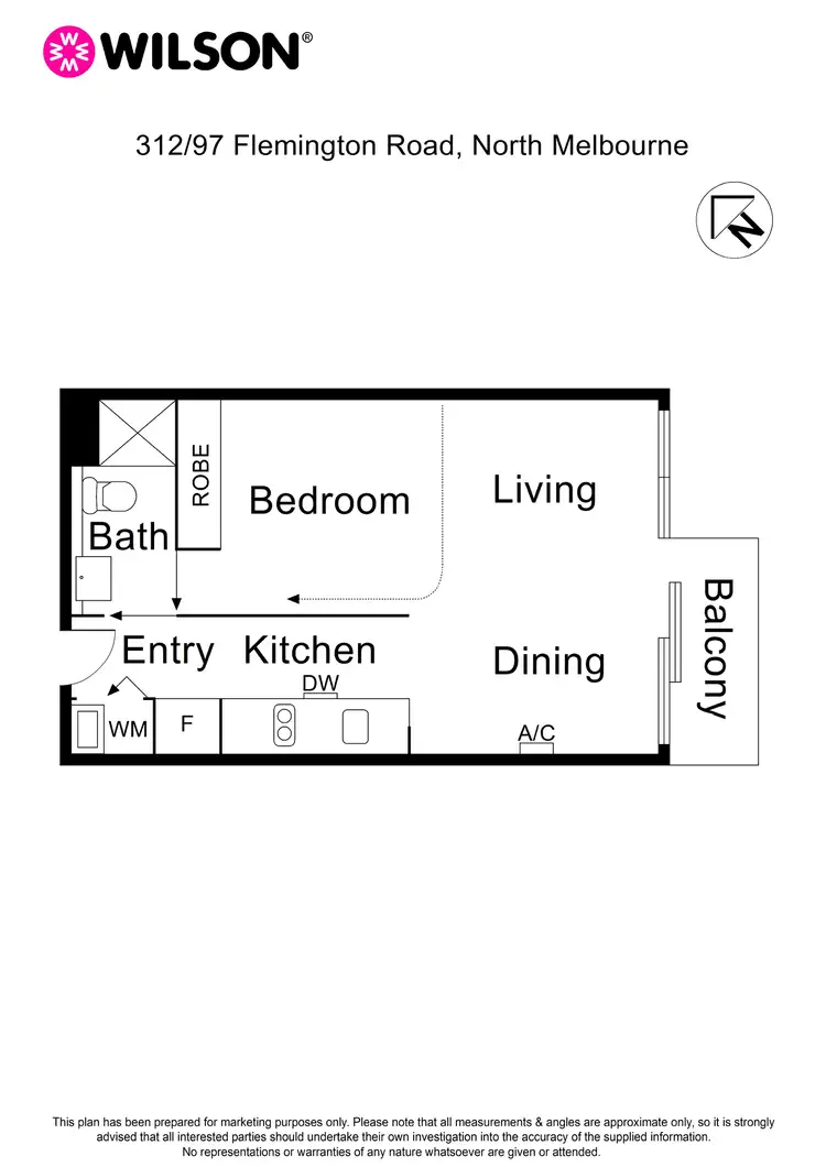 Floorplan of Homely apartment listing, 312/97 Flemington Road, North Melbourne VIC 3051