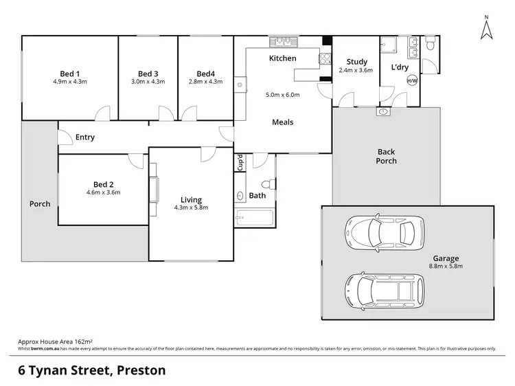 Floorplan of Homely house listing, 6 Tynan Street, Preston VIC 3072