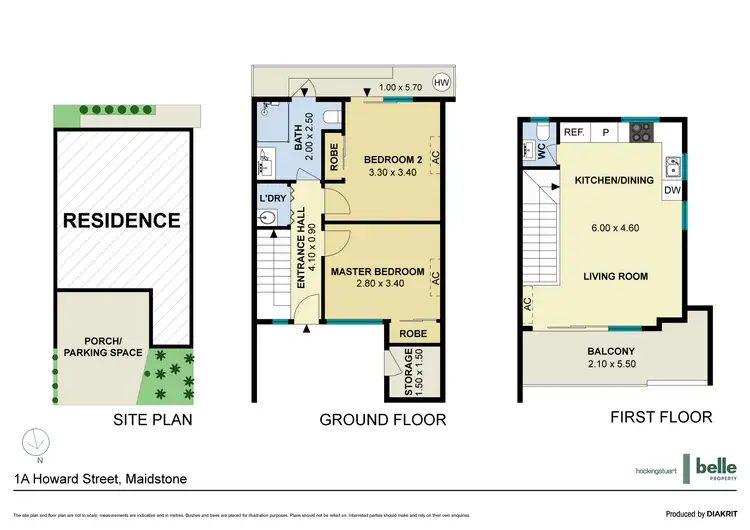 Floorplan of Homely townhouse listing, 1a Howard Street, Maidstone VIC 3012