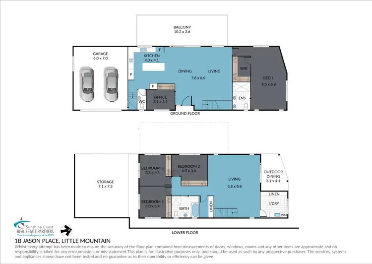 Floorplan of Homely house listing, 1B Jason Place, Little Mountain QLD 4551
