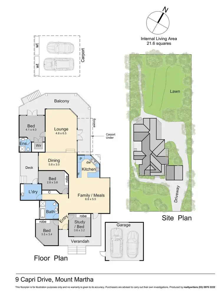 Floorplan of Homely house listing, 9 Capri Drive, Mount Martha VIC 3934