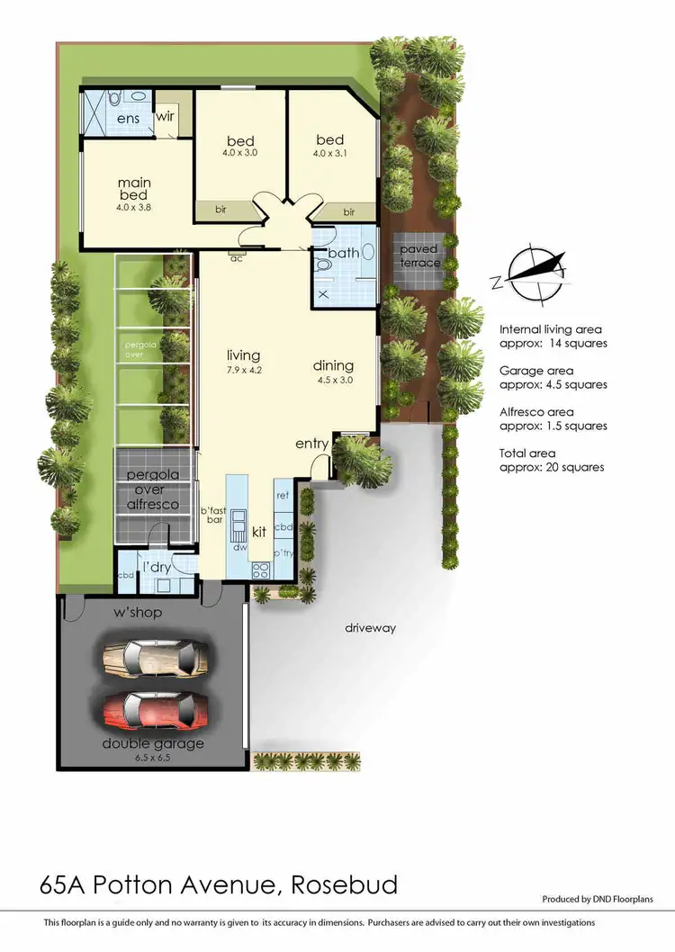 Floorplan of Homely house listing, 65A Potton Avenue, Rosebud VIC 3939