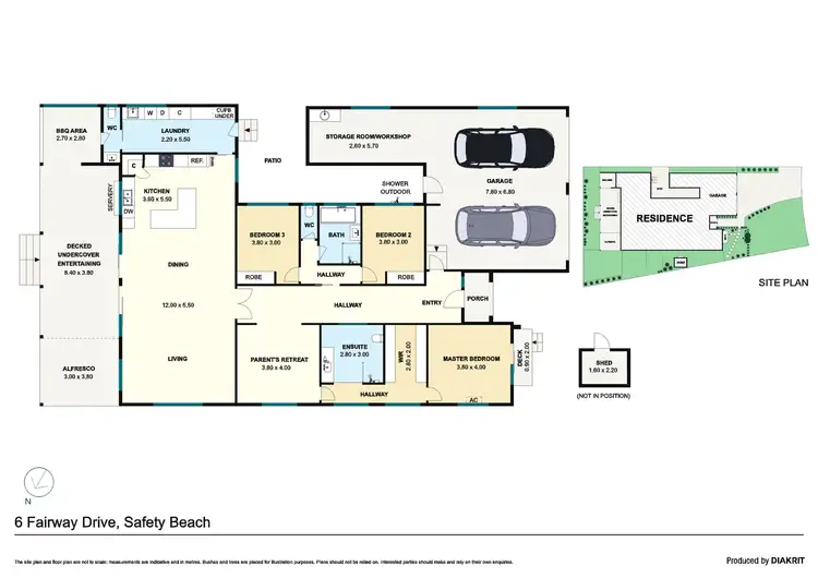 Floorplan of Homely house listing, 6 Fairway Drive, Safety Beach VIC 3936