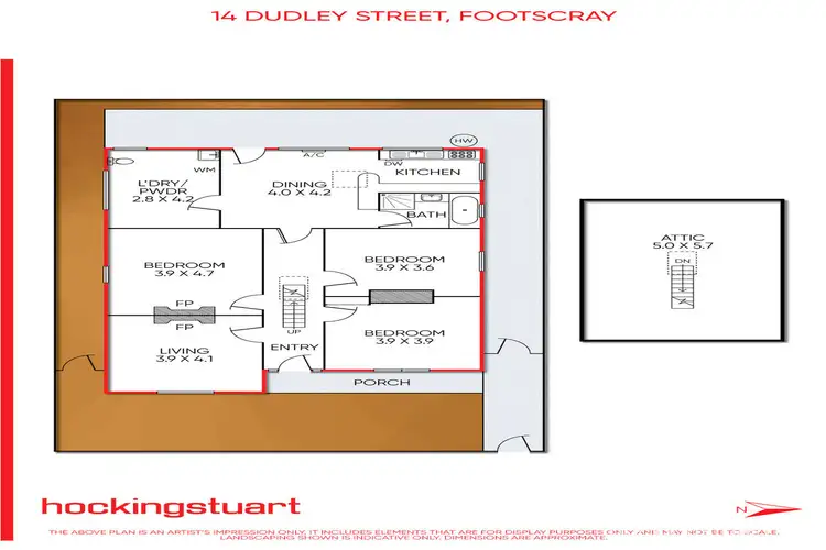 Floorplan of Homely house listing, 14 Dudley Street, Footscray VIC 3011