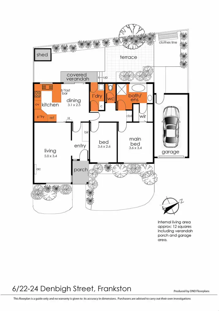 Floorplan of Homely unit listing, 6/22-24 Denbigh Street, Frankston VIC 3199