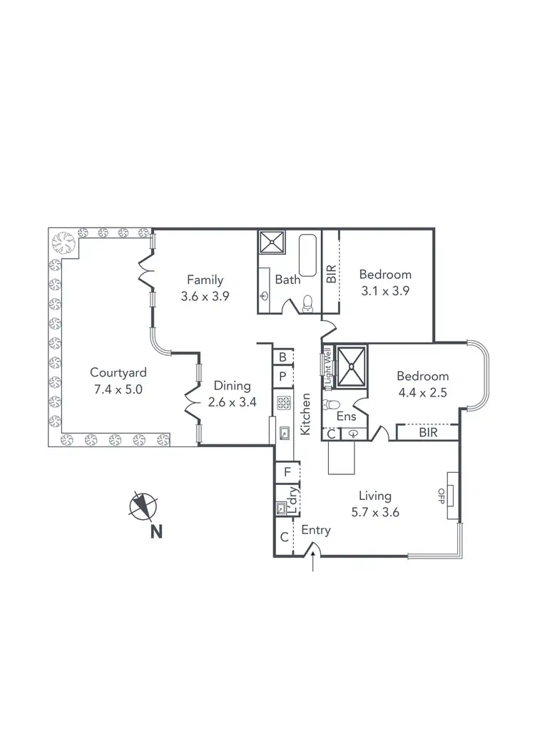 Floorplan of Homely apartment listing, 7/29 George Street, East Melbourne VIC 3002