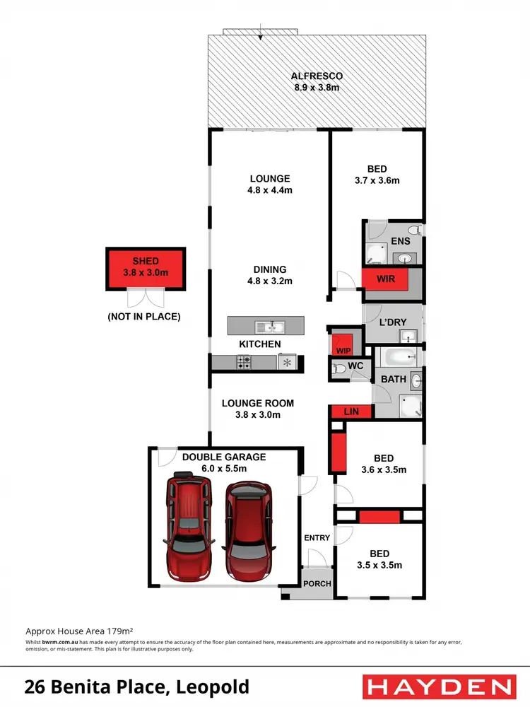 Floorplan of Homely house listing, 26 Benita Place, Leopold VIC 3224