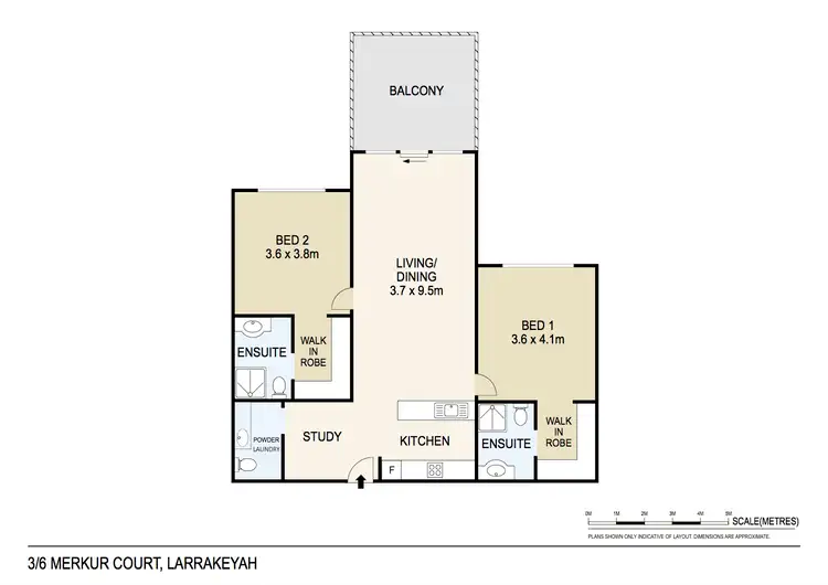 Floorplan of Homely unit listing, 3/6 Merkur Court, Larrakeyah NT 820