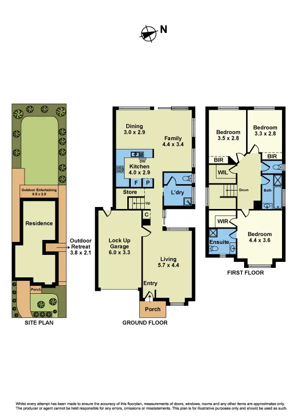 Floorplan of Homely townhouse listing, 90 Saltley Street, South Kingsville VIC 3015