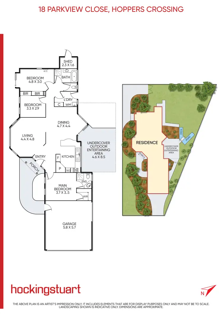 Floorplan of Homely house listing, 18 Parkview Close, Hoppers Crossing VIC 3029