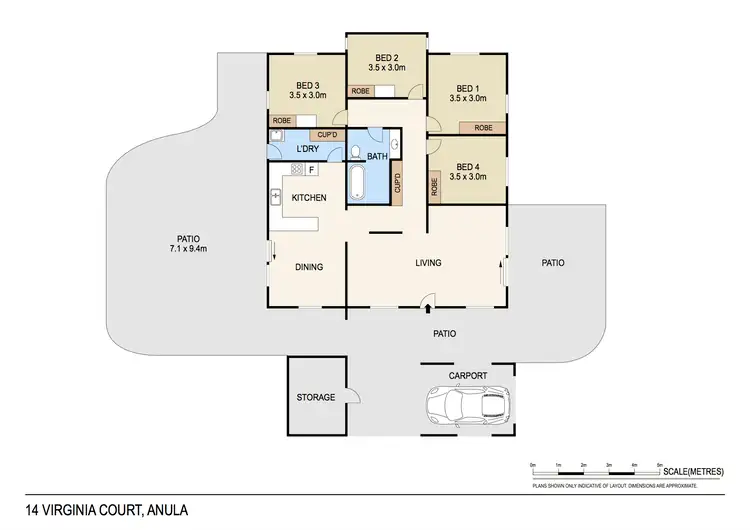 Floorplan of Homely house listing, 14 Virginia Court, Anula NT 812