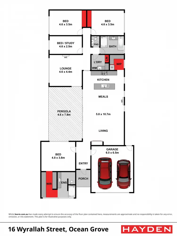 Floorplan of Homely house listing, 16 Wyrallah Street, Ocean Grove VIC 3226