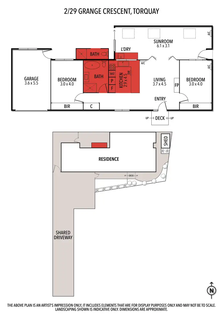 Floorplan of Homely unit listing, 2/29 Grange Crescent, Torquay VIC 3228