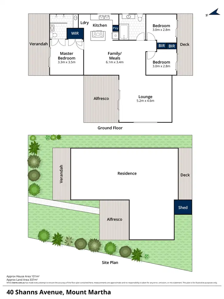 Floorplan of Homely house listing, 40 Shanns Avenue, Mount Martha VIC 3934