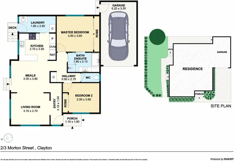 Floorplan of Homely unit listing, 2/3 Morton Street, Clayton VIC 3168