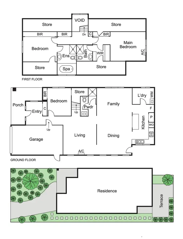 Floorplan of Homely townhouse listing, 17 Acacia Street, Carnegie VIC 3163