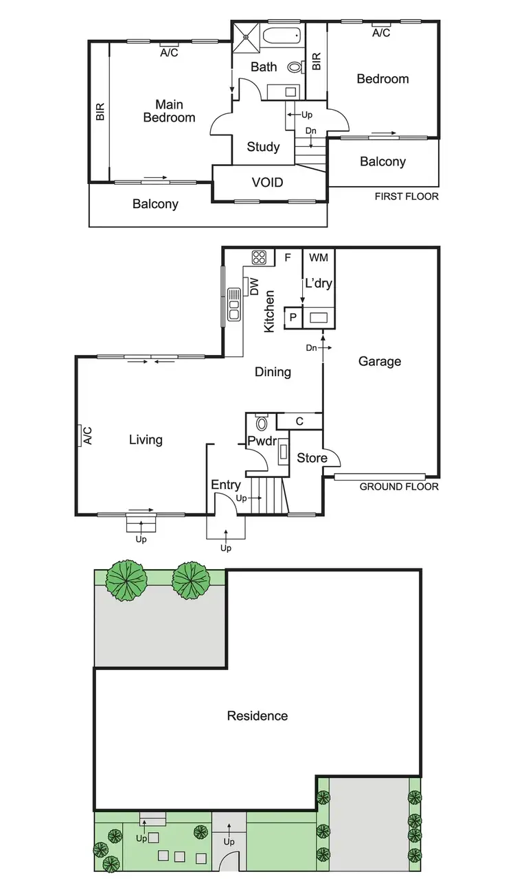 Floorplan of Homely townhouse listing, 27B Pyne Street, Caulfield VIC 3162