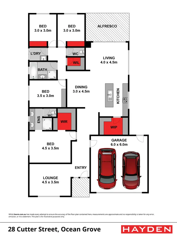 Floorplan of Homely house listing, 28 Cutter Street, Ocean Grove VIC 3226