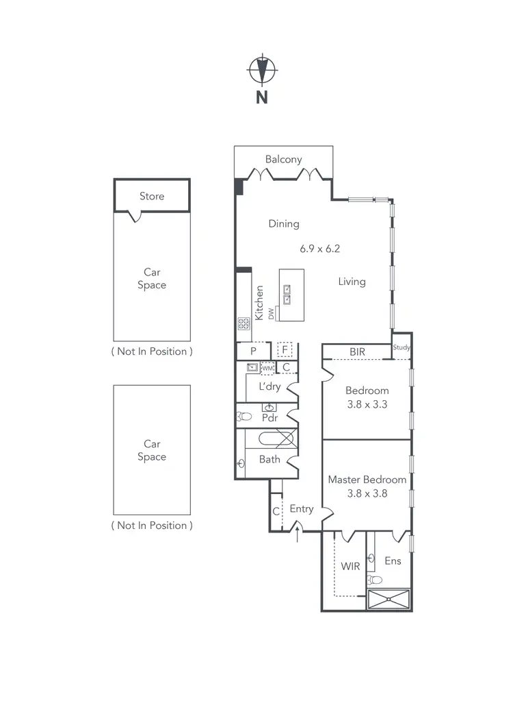 Floorplan of Homely apartment listing, 3/543A Toorak Road, Toorak VIC 3142