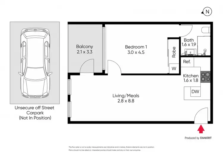 Floorplan of Homely apartment listing, 305/445 Royal Parade, Parkville VIC 3052