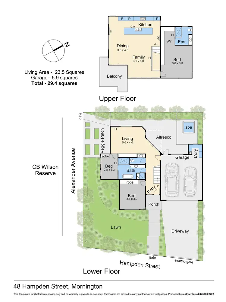 Floorplan of Homely house listing, 48 Hampden Street, Mornington VIC 3931