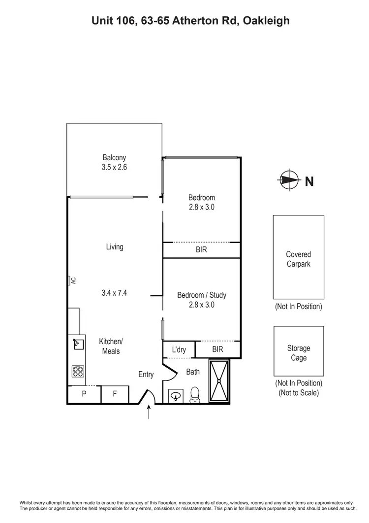 Floorplan of Homely apartment listing, 106/63-65 Atherton Road, Oakleigh VIC 3166