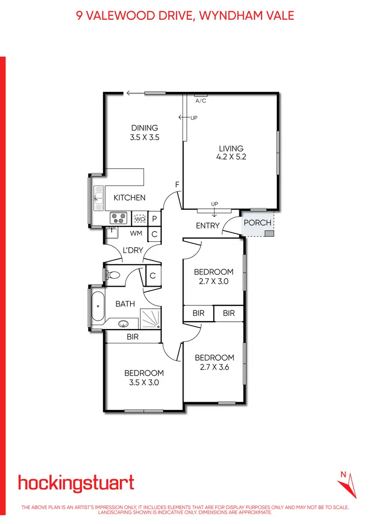 Floorplan of Homely house listing, 9 Valewood Drive, Wyndham Vale VIC 3024