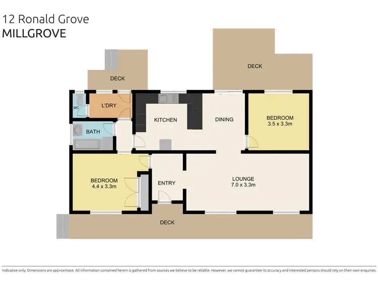 Floorplan of Homely house listing, 12 Ronald Grove, Millgrove VIC 3799