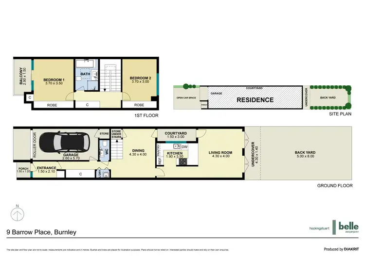 Floorplan of Homely apartment listing, 9 Barrow Place, Richmond VIC 3121