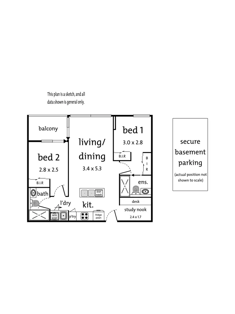 Floorplan of Homely apartment listing, 411/92 Maroondah Highway, Ringwood VIC 3134