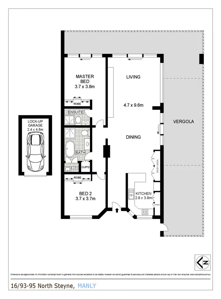 Floorplan of Homely apartment listing, 16/93-95 North Steyne, Manly NSW 2095