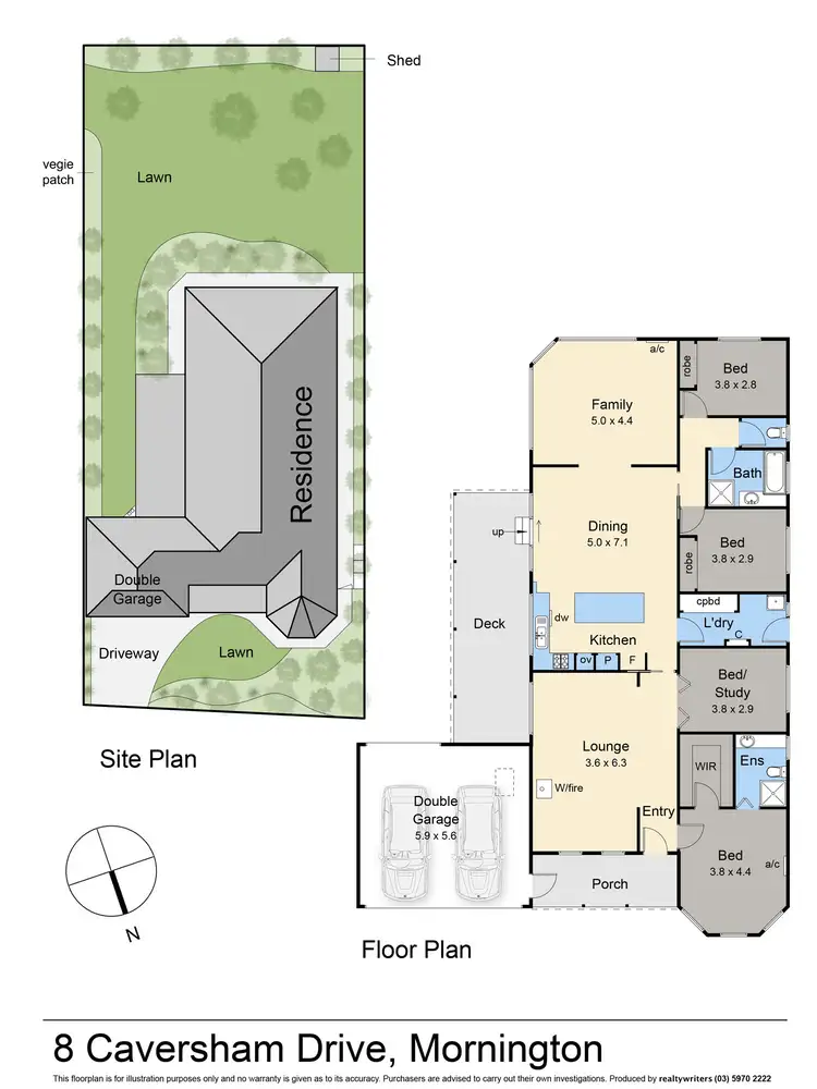 Floorplan of Homely house listing, 8 Caversham Drive, Mornington VIC 3931