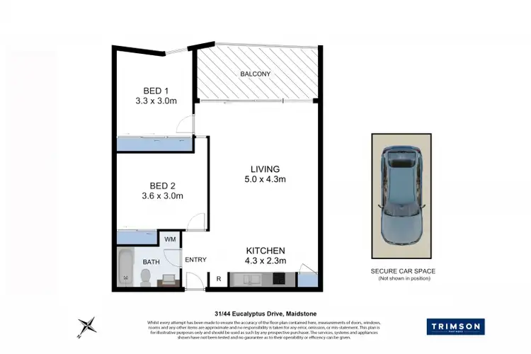 Floorplan of Homely apartment listing, 31/44 Eucalyptus Drive, Maidstone VIC 3012