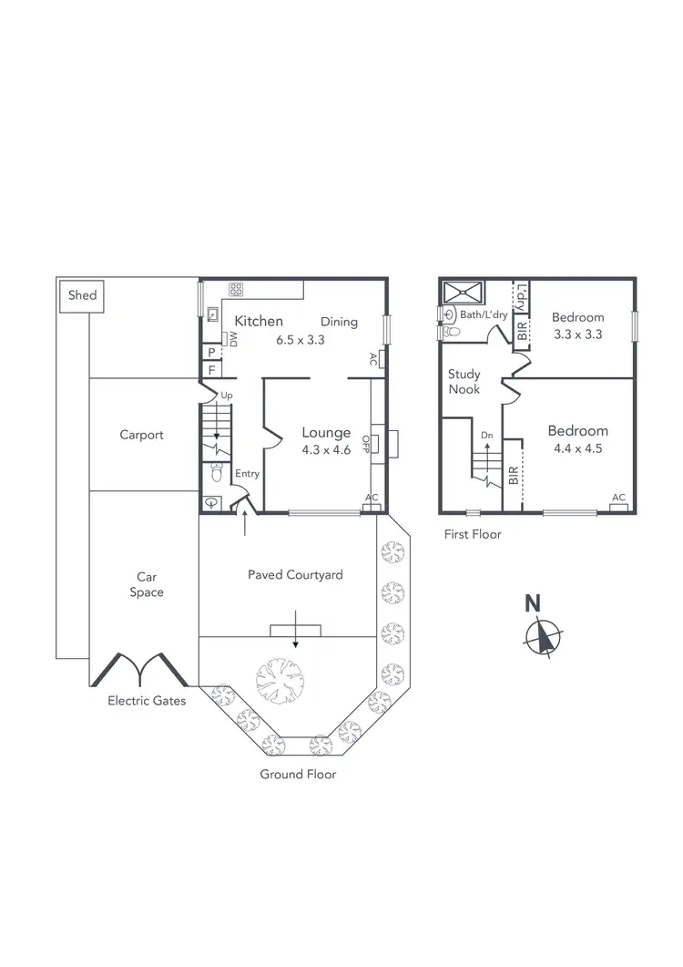 Floorplan of Homely townhouse listing, 1/373 Wattletree Road, Malvern East VIC 3145