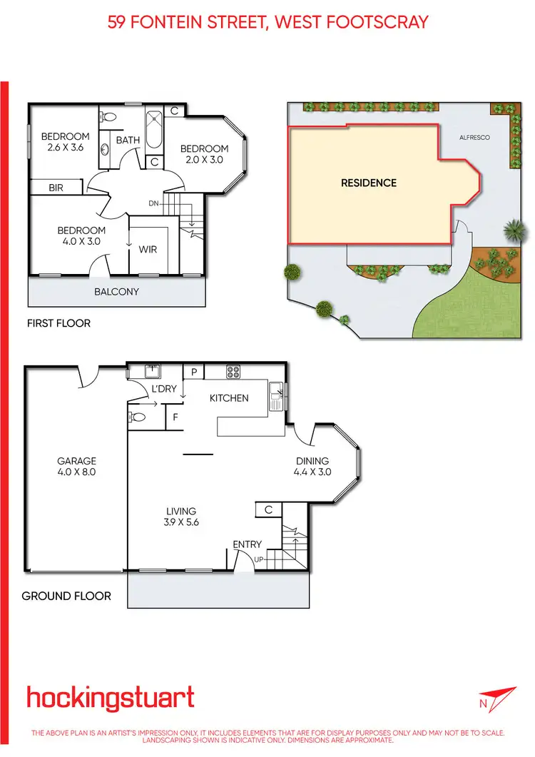 Floorplan of Homely house listing, 59 Fontein Street, West Footscray VIC 3012