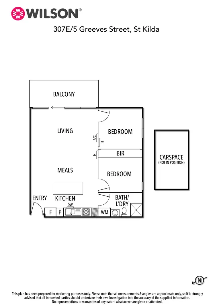 Floorplan of Homely apartment listing, 307E/5 Greeves Street, St Kilda VIC 3182