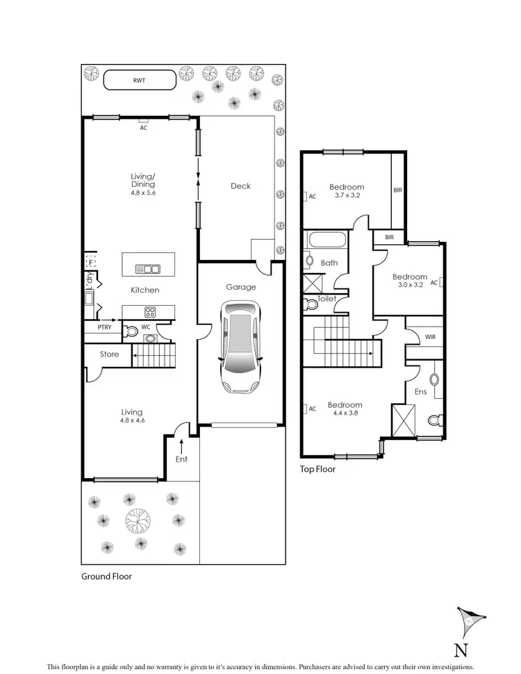 Floorplan of Homely townhouse listing, 2B Ashmore Avenue, Mordialloc VIC 3195