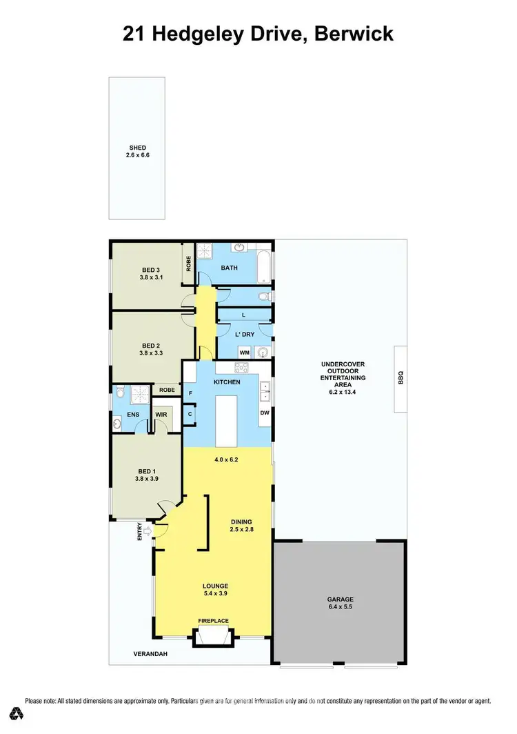Floorplan of Homely house listing, 21 Hedgeley Drive, Berwick VIC 3806