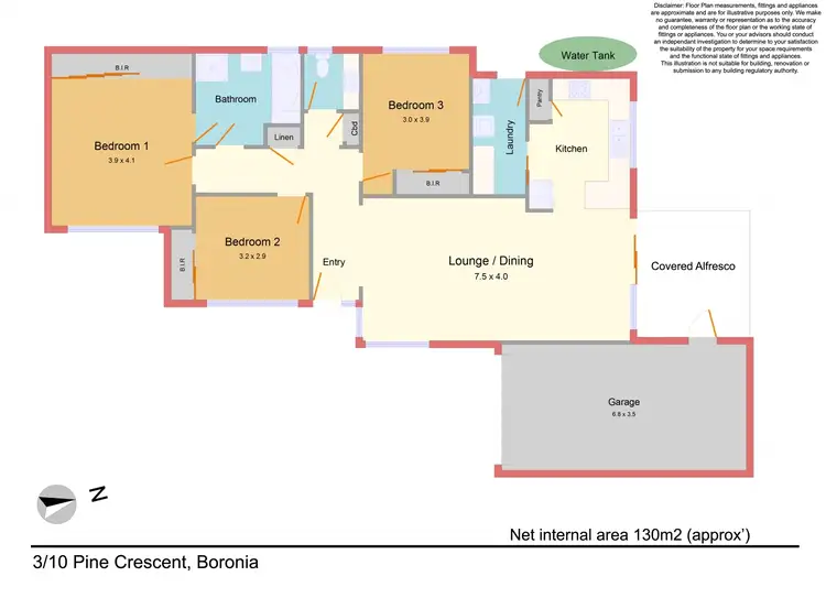 Floorplan of Homely unit listing, 3/10 Pine Crescent, Boronia VIC 3155