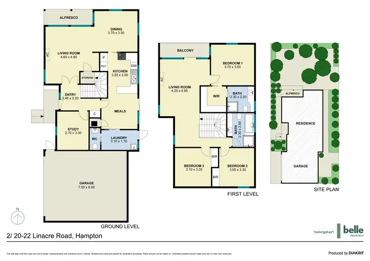 Floorplan of Homely townhouse listing, 2/20-22 Linacre Road, Hampton VIC 3188