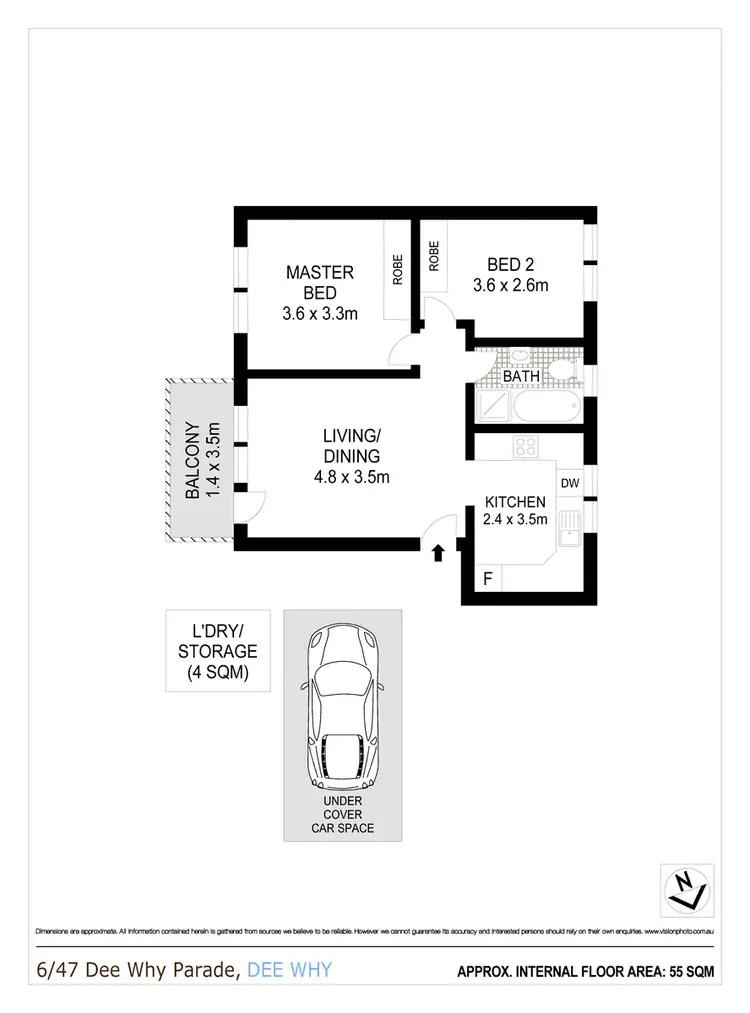 Floorplan of Homely apartment listing, 6/47 Dee Why Parade, Dee Why NSW 2099