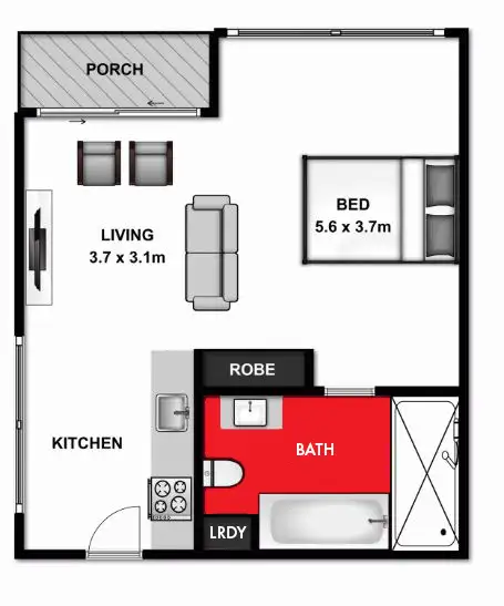 Floorplan of Homely apartment listing, 285/100 The Esplanade, Torquay VIC 3228