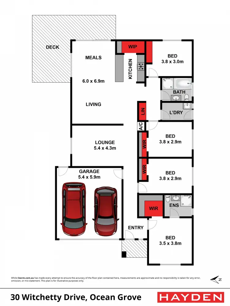 Floorplan of Homely house listing, 30 Witchetty Drive, Ocean Grove VIC 3226